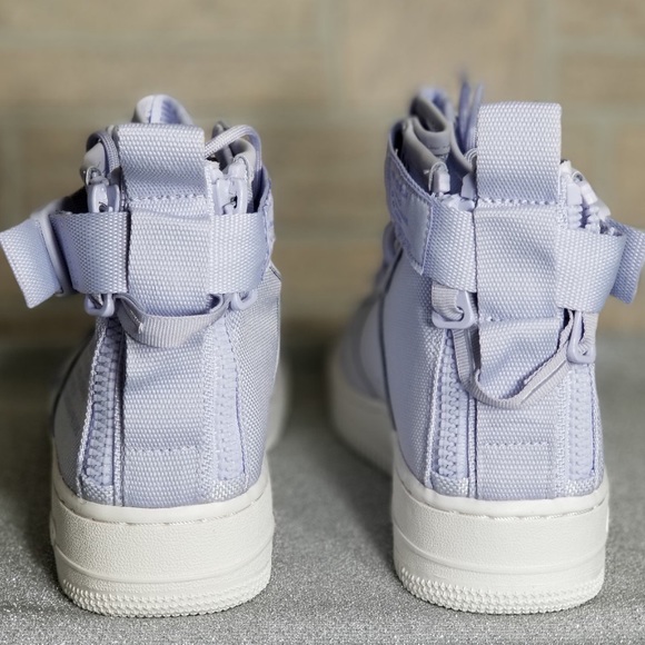 🦋 NIKE AIR FORCE 1 Mid Sneakers Baby Blue Purple - Picture 4 of 5